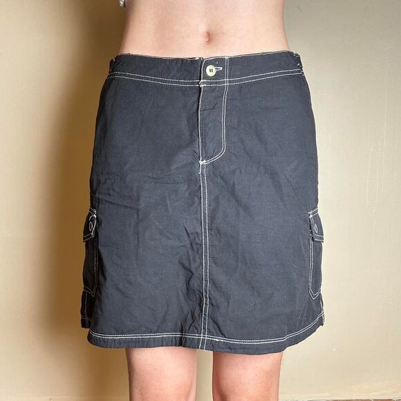 Women's Black and White Fresh Produce Cargo Skirt - Picture 3 of 7